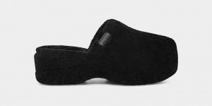 Chodaki Damskie Ugg Fuzz Sugar Czarne | CDI-109472