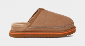 Kapcie Męskie Ugg Scuff Cali Wave Brązowe Pomarańczowe | ESI-610792