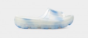 Klapki Damskie Ugg Jella Clear Watercolors Niebieskie | WSQ-245617