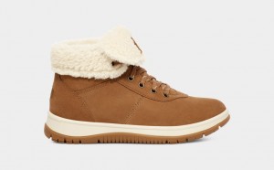 Kozaki Damskie Ugg Lakesider Mid Koronkowe Up Brązowe | SMR-412573