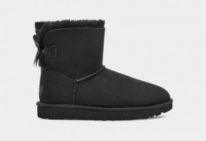 Kozaki Damskie Ugg Mini Bailey Bow II Czarne | YEK-648792