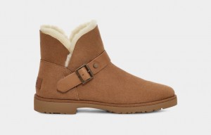 Kozaki Damskie Ugg Romely Klamry Brązowe | ZDL-891423