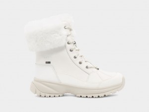 Kozaki Damskie Ugg Yose Fluff Białe | KCX-917356