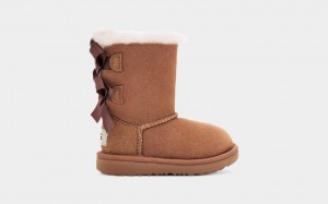 Kozaki Dziecięce Ugg Bailey Bow II Brązowe | QIE-574023