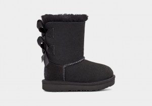 Kozaki Dziecięce Ugg Bailey Bow II Czarne | KBT-783916