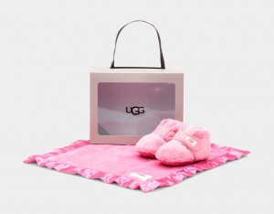 Kozaki Dziecięce Ugg Bixbeeie and Lovey Blanket Różowe | GLH-520467