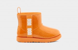 Kozaki Dziecięce Ugg Klasyczne Clear Mini II Pomarańczowe | WNU-601472