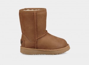 Kozaki Dziecięce Ugg Klasyczne II Weather Brązowe | ZWM-037645