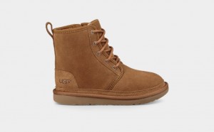 Kozaki Dziecięce Ugg Neumel High Brązowe | LBG-052649