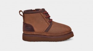 Kozaki Dziecięce Ugg Neumel II Weather Brązowe | TYN-973481