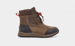 Kozaki Dziecięce Ugg Turlock Skórzane Weather Brązowe | EOK-450693