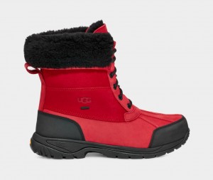 Kozaki Męskie Ugg Butte Czerwone Czarne | KET-275634