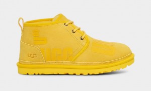 Kozaki Męskie Ugg Neumel Scatter Grafiką Żółte | JXW-314672