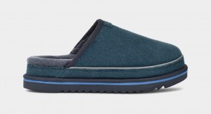 Mokasyny Męskie Ugg Scuff Cali Wave Niebieskie | LJR-170248