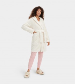 Odzież Na Noc Damskie Ugg Aarti Plush Robe Kremowe | NVE-356907