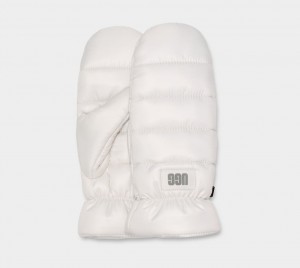 Rękawiczki Damskie Ugg Puff Yeah All Weather Mitten Białe | PSN-125374