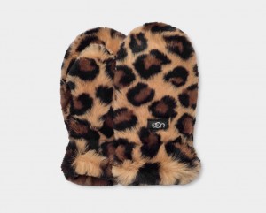 Rękawiczki Dziecięce Ugg Faux Fur Mitten Beżowe | FJO-451963