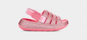 Sandały Dziecięce Ugg Sportowe Yeah Glitter Różowe | KCM-804175