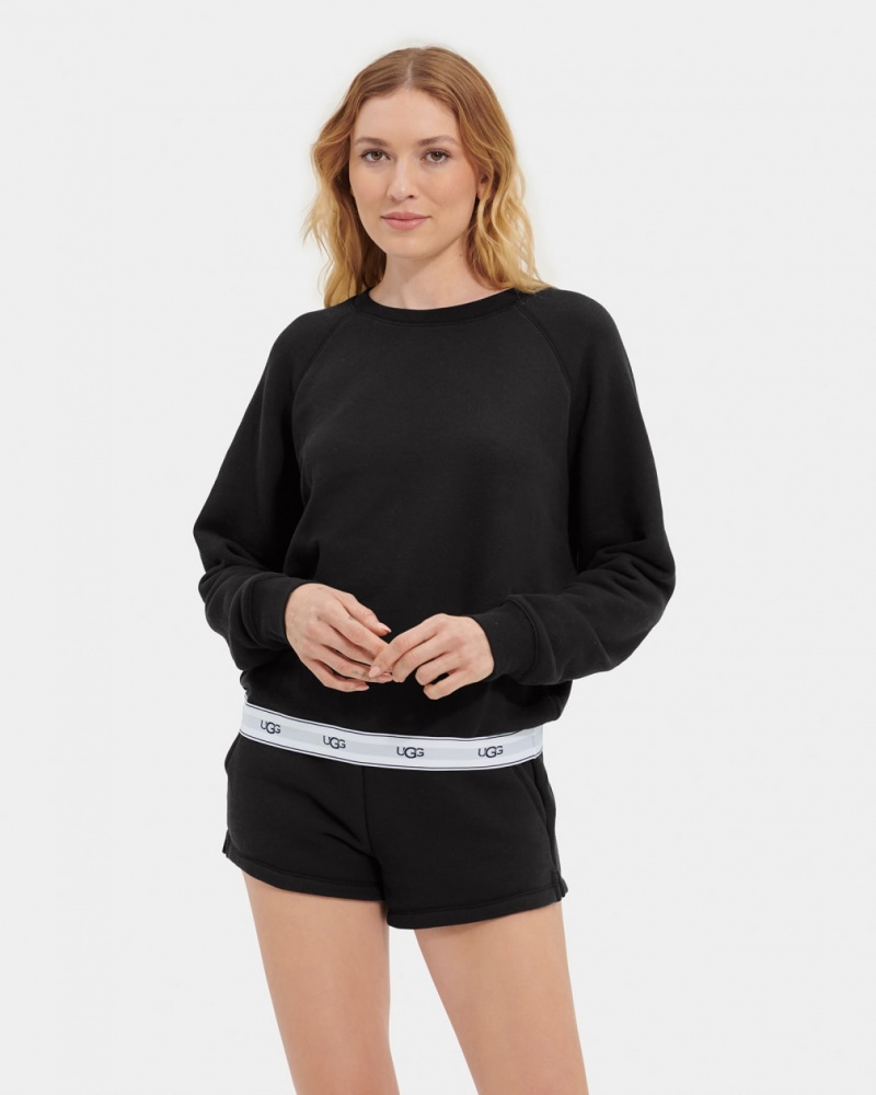 Bluzy Damskie Ugg Nena Crewneck Czarne | VXK-174869