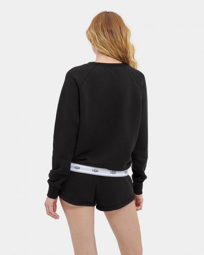 Bluzy Damskie Ugg Nena Crewneck Czarne | VXK-174869