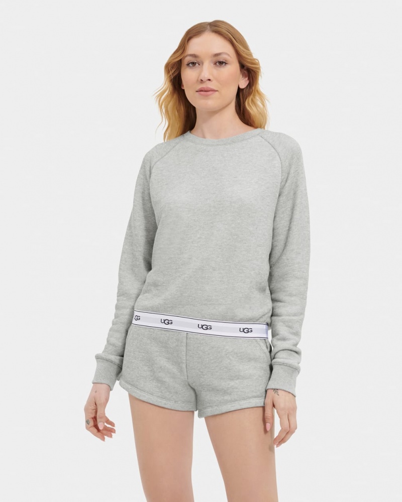 Bluzy Damskie Ugg Nena Crewneck Szare | KAM-302165