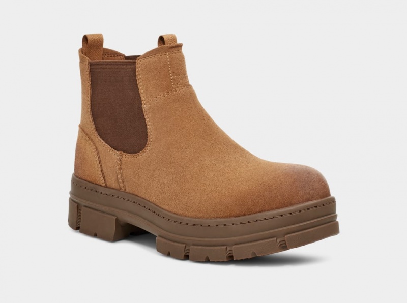 Buty Chelsea Męskie Ugg Skyview Zamszowe Brązowe | DMG-365498