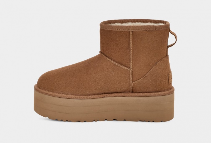 Buty na Platformie Damskie Ugg Klasyczne Mini Brązowe | HYM-570816