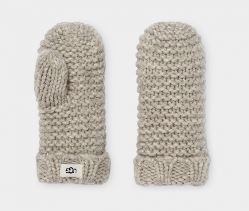 Czapki Dziecięce Ugg Knit Mitten Głęboka Szare | QCW-876091