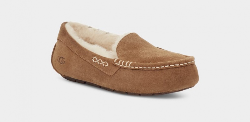 Kapcie Damskie Ugg Ansley Brązowe | CKH-739215