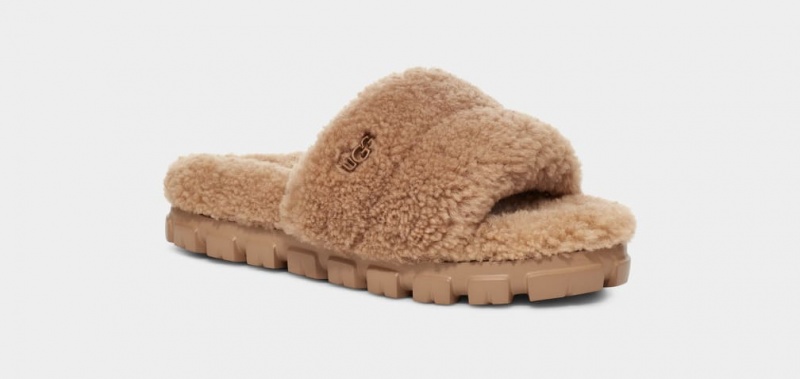 Kapcie Damskie Ugg Cozetta Curly Brązowe | BMT-961574