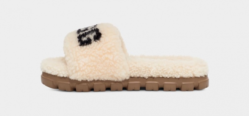 Kapcie Damskie Ugg Cozetta Curly Grafiką Beżowe | LCM-358740