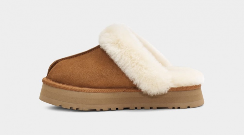 Kapcie Damskie Ugg Disquette Brązowe | SRZ-462380