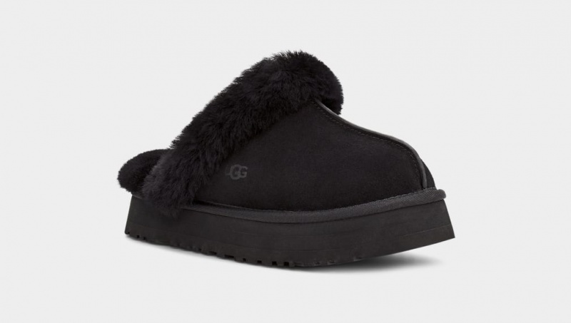 Kapcie Damskie Ugg Disquette Czarne | ZEQ-689723