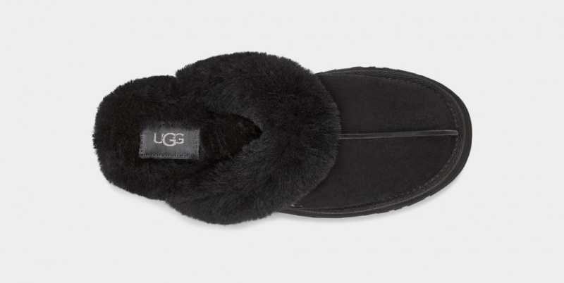 Kapcie Damskie Ugg Disquette Czarne | ZEQ-689723