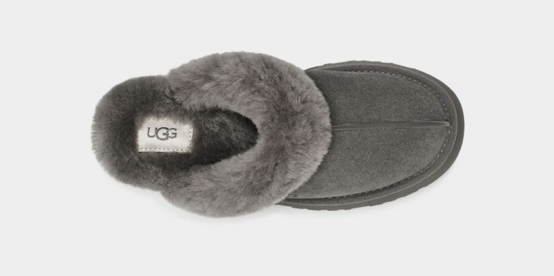 Kapcie Damskie Ugg Disquette Szare | UJH-601743