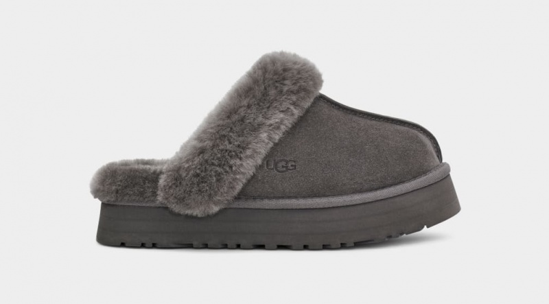 Kapcie Damskie Ugg Disquette Szare | UJH-601743