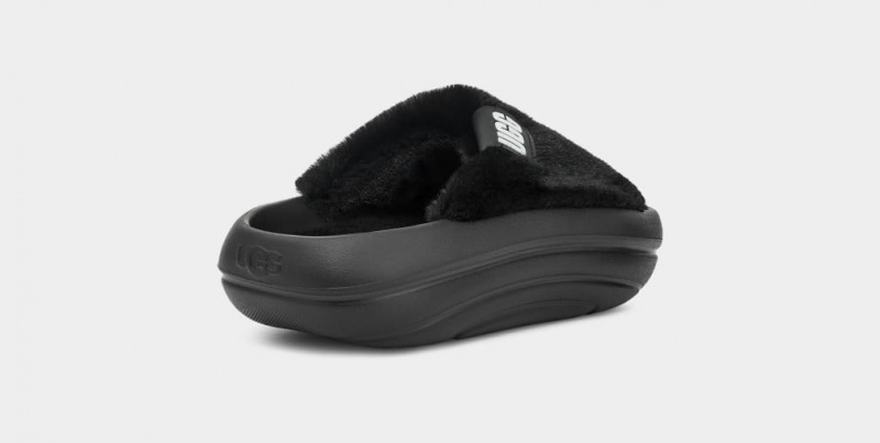 Kapcie Damskie Ugg FoamOplush Czarne | RNZ-150398