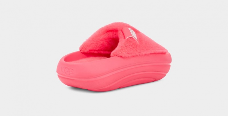 Kapcie Damskie Ugg FoamOplush Koralowe | IFE-327851