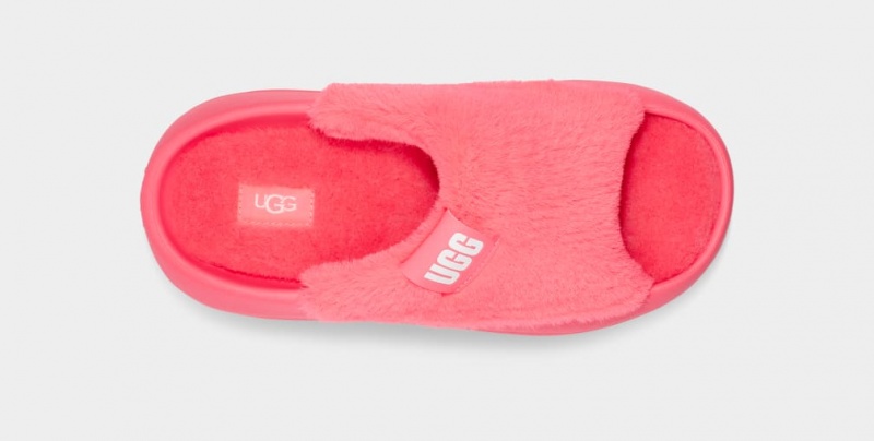 Kapcie Damskie Ugg FoamOplush Koralowe | IFE-327851