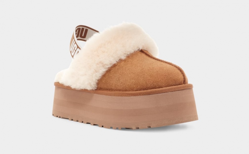 Kapcie Damskie Ugg Funkette Brązowe | YHW-392105