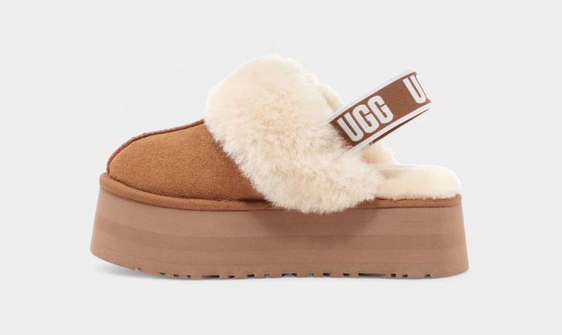 Kapcie Damskie Ugg Funkette Brązowe | YHW-392105