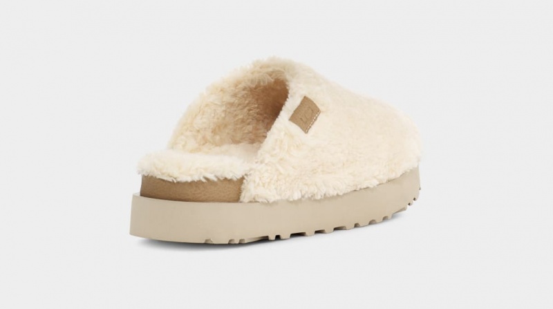 Kapcie Damskie Ugg Fuzz Sugar Beżowe | KRM-937206