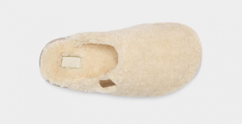 Kapcie Damskie Ugg Fuzz Sugar Beżowe | KRM-937206