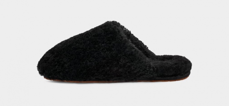 Kapcie Damskie Ugg Maxi Curly Czarne | PKG-412850