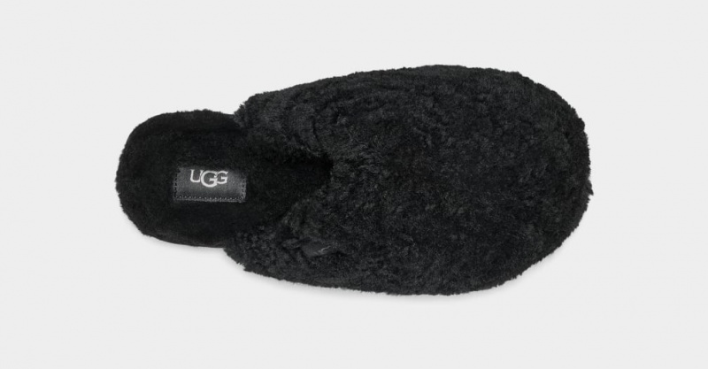 Kapcie Damskie Ugg Maxi Curly Czarne | PKG-412850