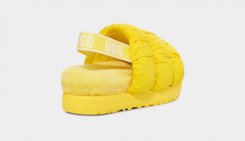 Kapcie Damskie Ugg Scrunchita Żółte | CQU-249071