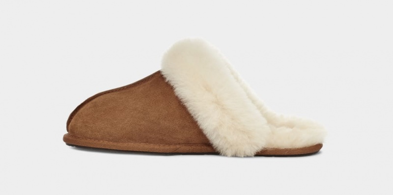 Kapcie Damskie Ugg Scuffette II Brązowe | QKF-725183