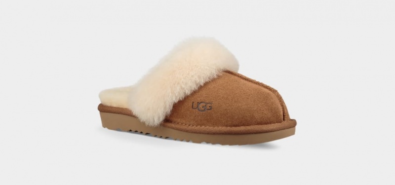 Kapcie Dziecięce Ugg Cozy II Brązowe | FHO-079345