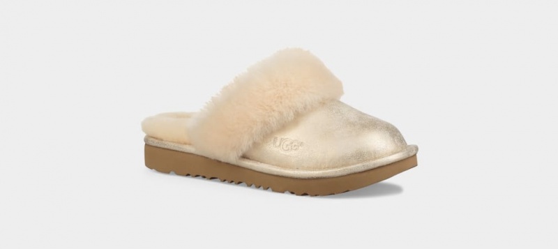 Kapcie Dziecięce Ugg Cozy II Metallic Złote | QBC-976245