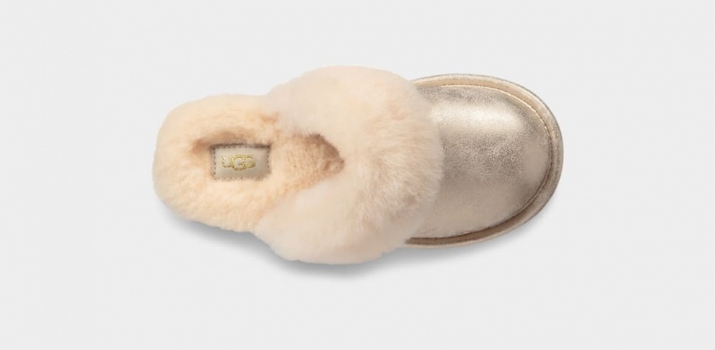 Kapcie Dziecięce Ugg Cozy II Metallic Złote | QBC-976245